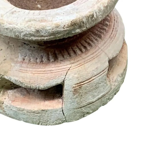 Vintage Indian Seed Extractor Candle Holder For Sale - Image 4 of 5