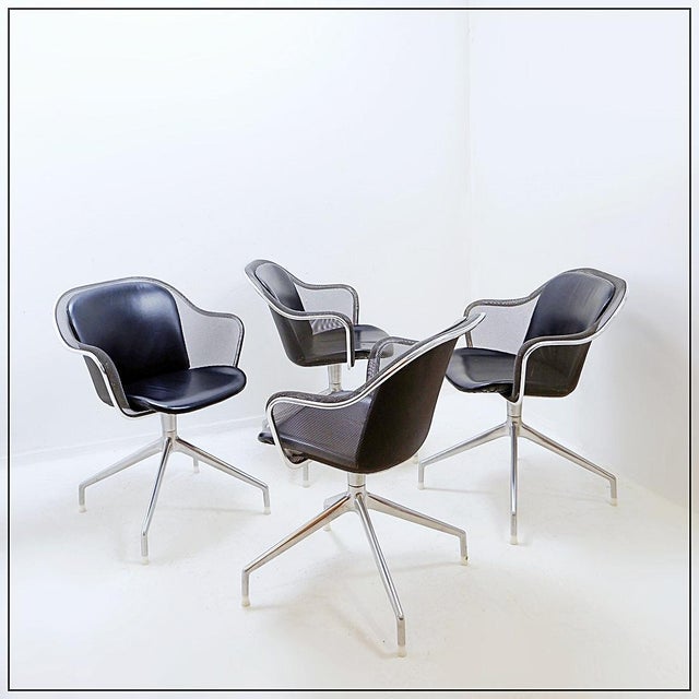Iuta Swivel Armchairs by Antonio Citterio for B&B Italia, Set of 4 For Sale - Image 16 of 16