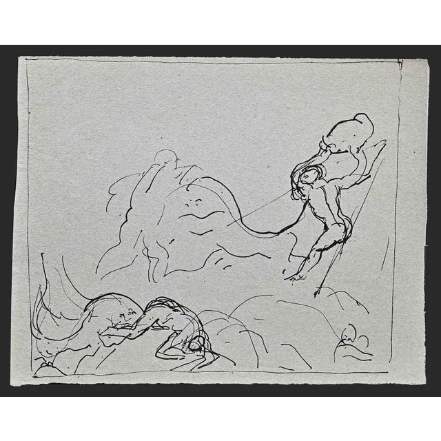 Composition is an Original China Ink Drawing realized by Charles Dufresne (1876-1938). The artwork is in good condition on...