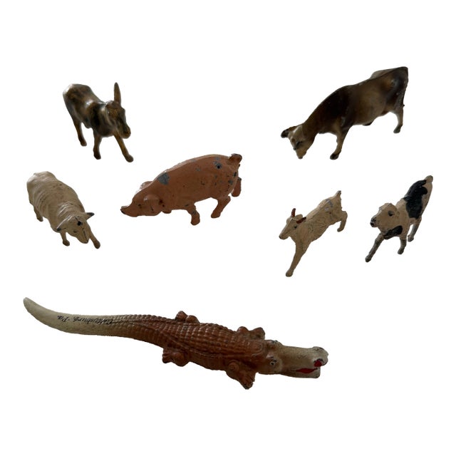A Collection of Vintage Animal Figures For Sale