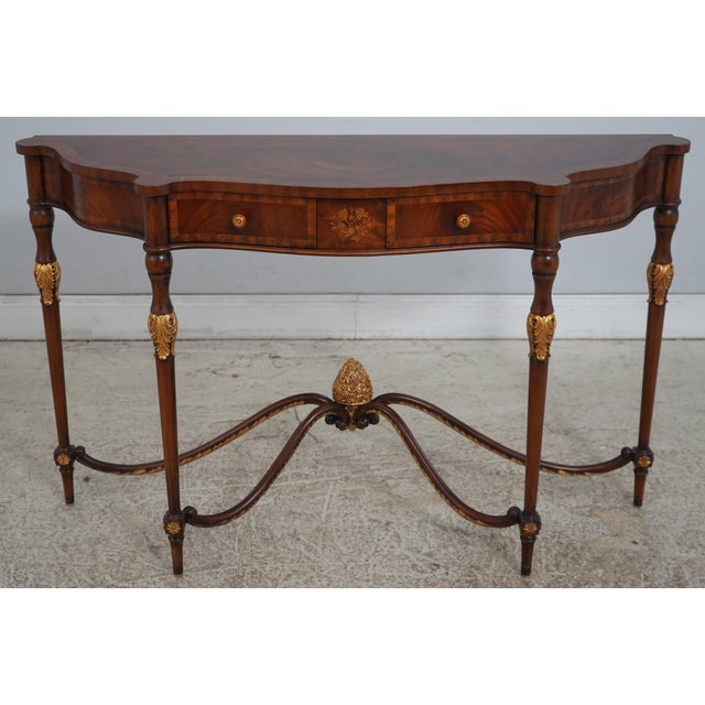 Age: Approx: 10 Years Old Details: Regency Style High Quality Construction Figural Mahogany French Style Stretcher Base...