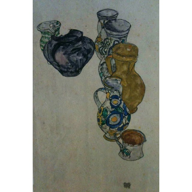 Artist:Egon Schiele Country:Austria Title:Persian jugs Medium:Lithograph – 64 Marks:Signed in plate Printed:1968 by Max...