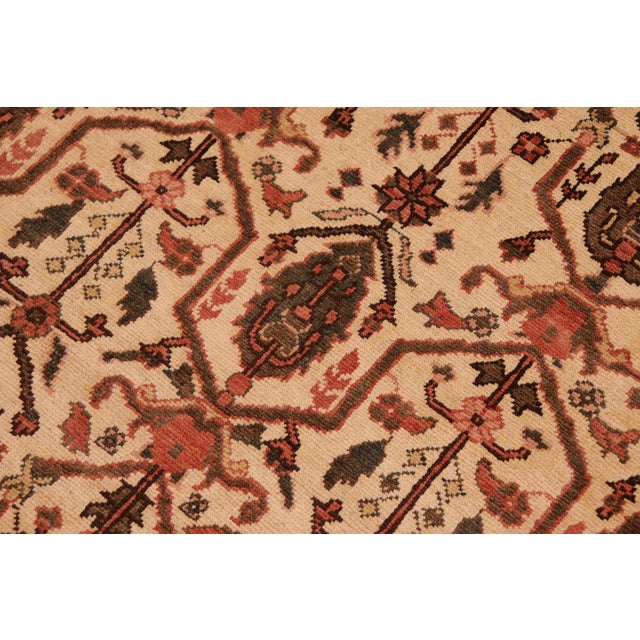 Bohemien Ziegler Beige Taupe Hand-Knotted Wool Rug - 7'9'' X 10'5'' For Sale In New York - Image 6 of 8