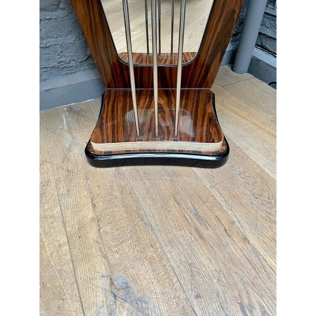 Cream Italian Mirrored and Lacquered Goatskin Console Tables, 1950, Set of 2 For Sale - Image 8 of 17