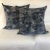 A stunning pair of 22 inch custom made velvet pillows. Fabric is the highly sought after mineral in the indigo color way....