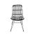 Black Rattan Woven Dining Chair For Sale In Los Angeles - Image 6 of 6