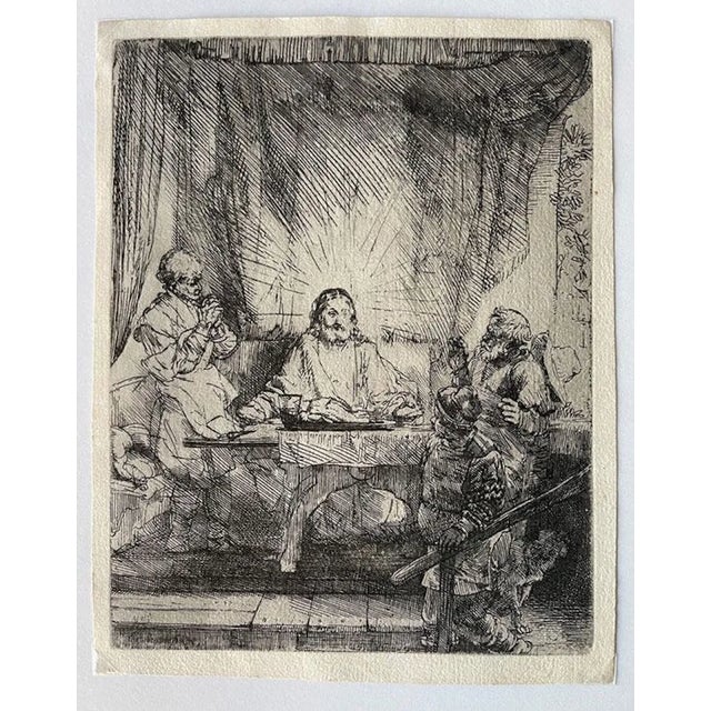 Rembrandt, The Supper at Emmaus, Etching For Sale