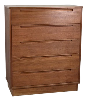 1960s 5-Drawer Danish Teak Chest by Torring Mobelfabrik