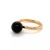 Tiffany and Co. 25953 - Tiffany & Co. HardWear Onyx Ball 18k Rose Gold Solitaire Ring For Sale - Image 4 of 8