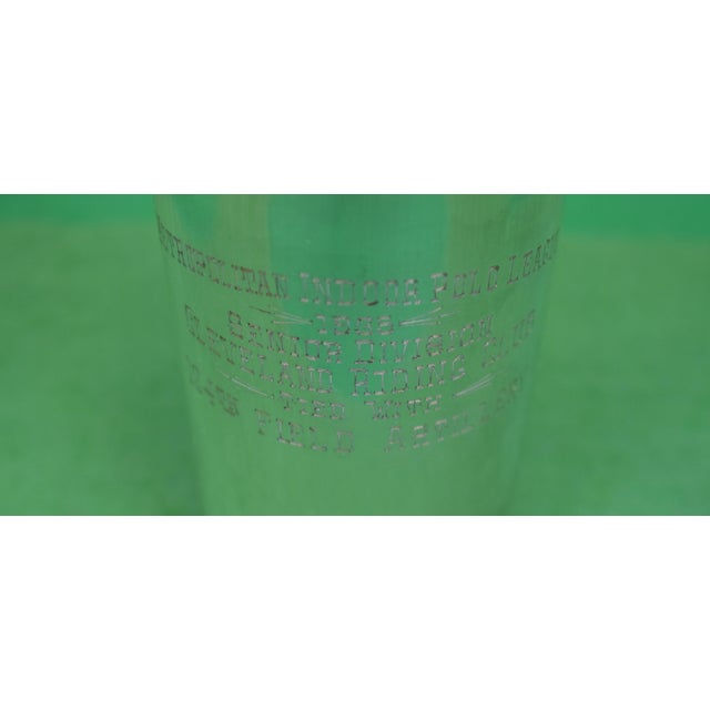 Traditional Metropolitan Indoor Polo League 1935 Silver Plate Trophy Cup For Sale - Image 3 of 7