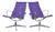 Eames Aluminum Group Lounge Chairs by Herman Miller (Pair in Purple) For Sale
