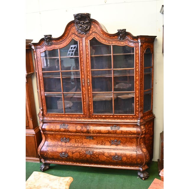Dutch Marquetry Bookcase, 1820 For Sale - Image 11 of 11