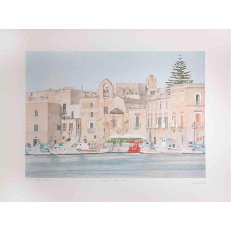 Rosanna Cattaneo, When the Port Is Silent, 1990s, Lithograph For Sale