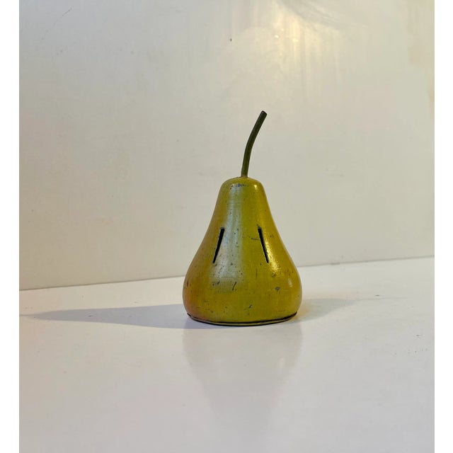 Metal Bauhaus Pear Potpourri Jar in Lacquered Steel, 1920s For Sale - Image 7 of 7