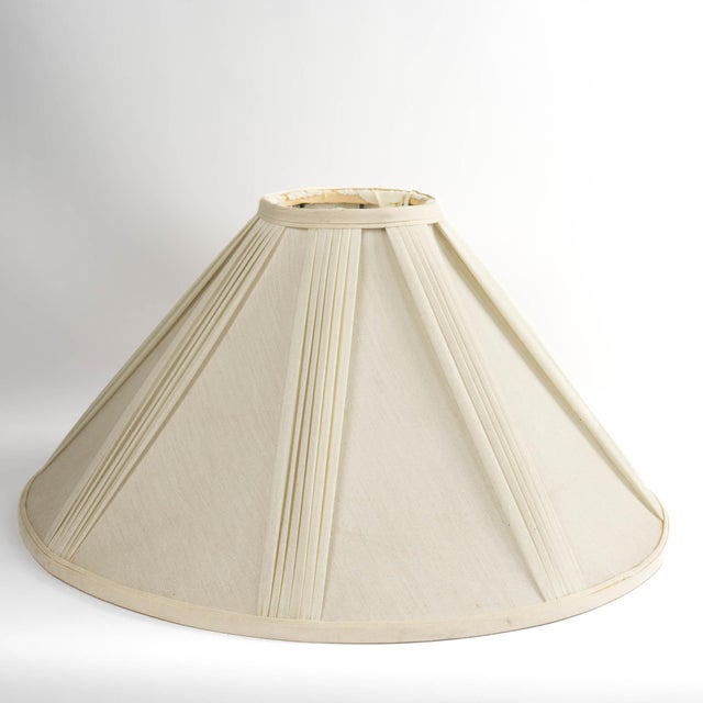 Vintage Neoclassical Athénienne Table Lamp With Red Marble Orb & Pleated Shade For Sale - Image 14 of 17