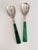 Vintage Faux Malachite Server Set - A Pair For Sale - Image 4 of 10