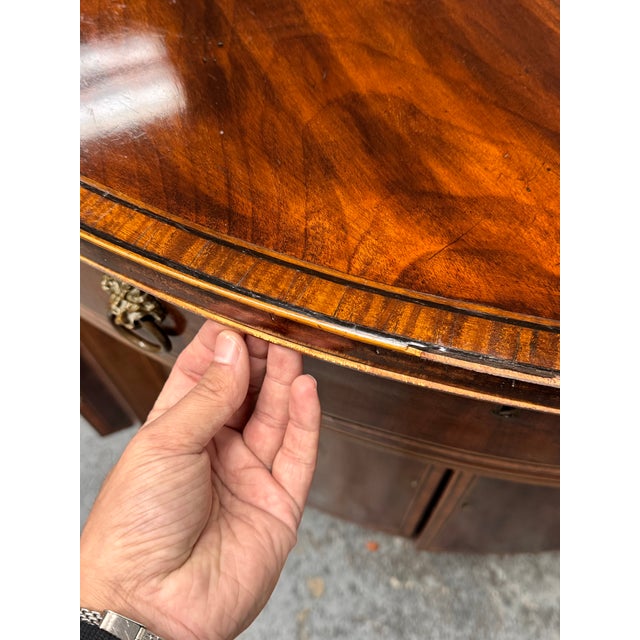 Brown Federal Style Inlaid Mahogany Sideboard, 19th Century For Sale - Image 8 of 12