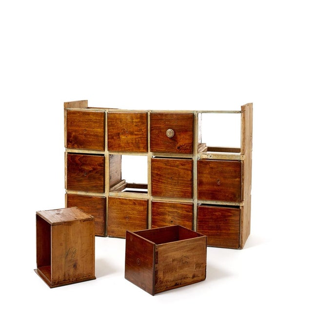 Industrial Poplar Shop Chest of Drawers, 1890s For Sale - Image 3 of 6