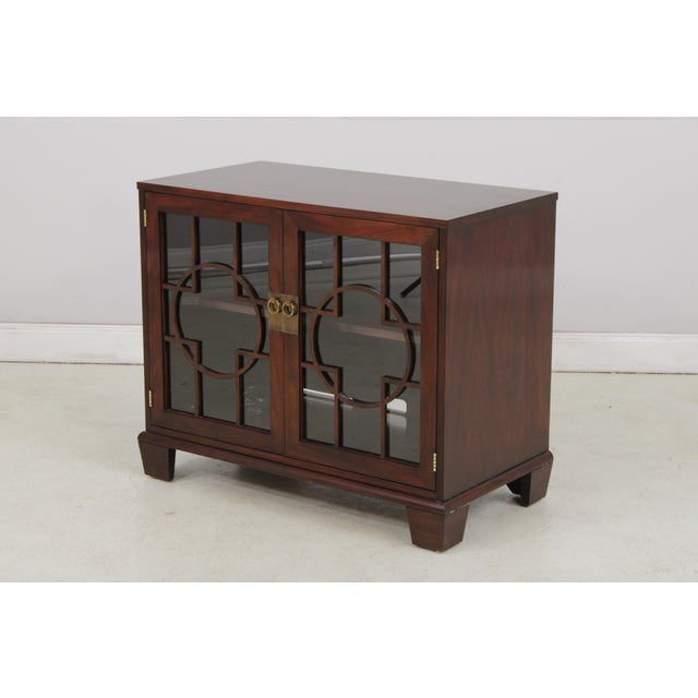 Asian Henkel Harris Mahogany Asian Style Media Cabinet For Sale - Image 3 of 13