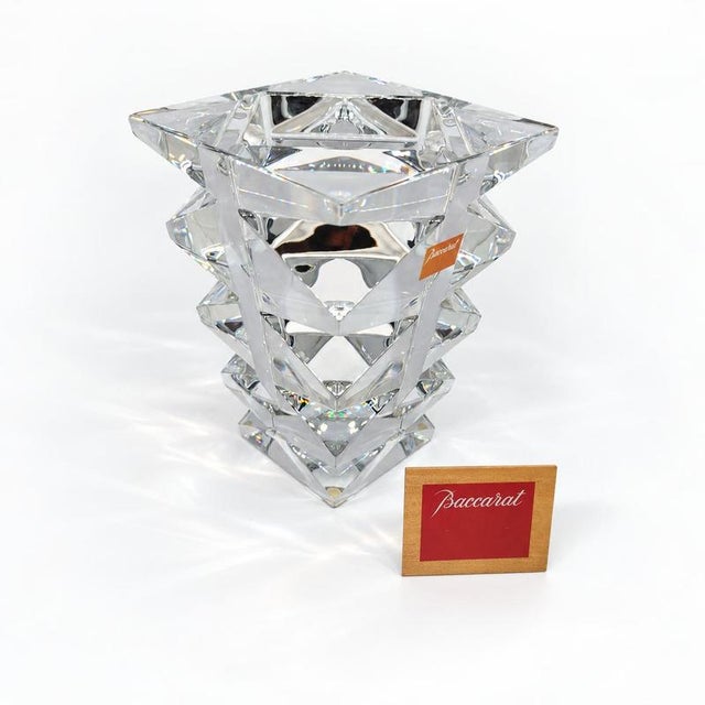 Glass Architecture Vase by Nicolas Triboulot for Baccarat For Sale - Image 7 of 9