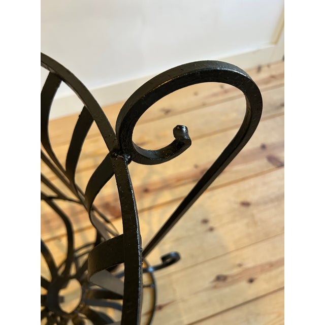 Vintage early 1950's large wrought iron planter. Great form. Perfect for topiary.