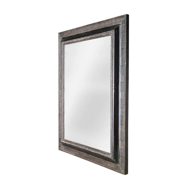 Neoclassical Regency solid hard-carved wooden mirror.