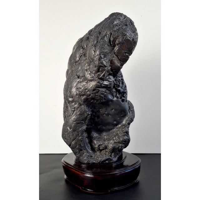 Stone Gray Large Chinese Thundercloud Gongshi For Sale - Image 8 of 11