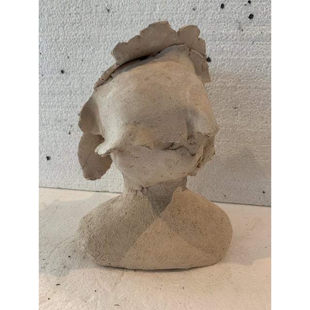 Female Bust in White Terracotta For Sale - Image 10 of 13