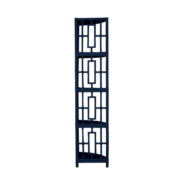 Coastal Trinity Corner Etagere - Navy Blue For Sale - Image 3 of 4