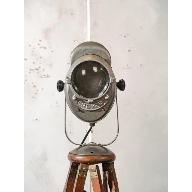 1950s a.e. Cremer paris baby spotlight. Originally crafted in paris for theatrical and studio lighting, this authentic...