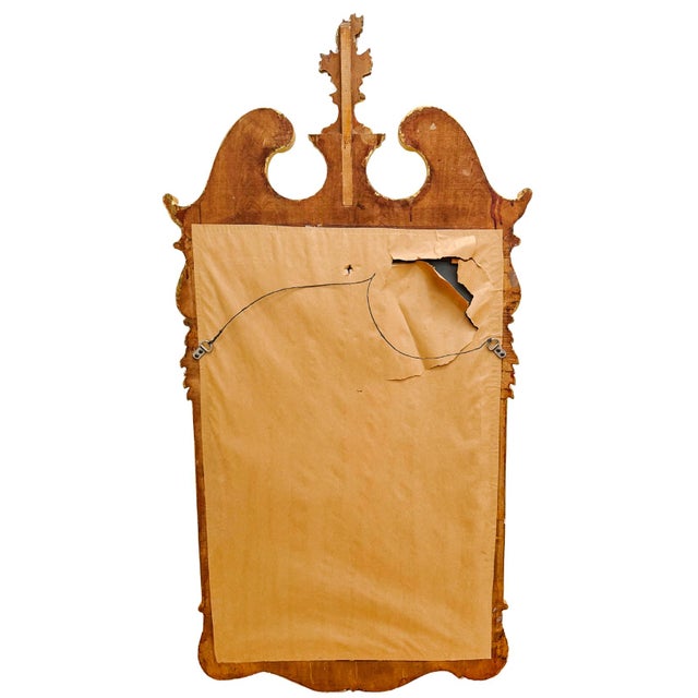 1980 Italian Georgian Style Parcel Gilt Wall Mirrors Attr. To LaBarge - A Pair For Sale - Image 11 of 12