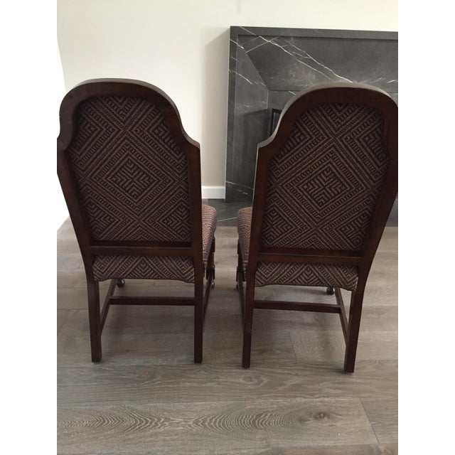 Traditional High-Backed Chairs - A Pair For Sale In Los Angeles - Image 6 of 6