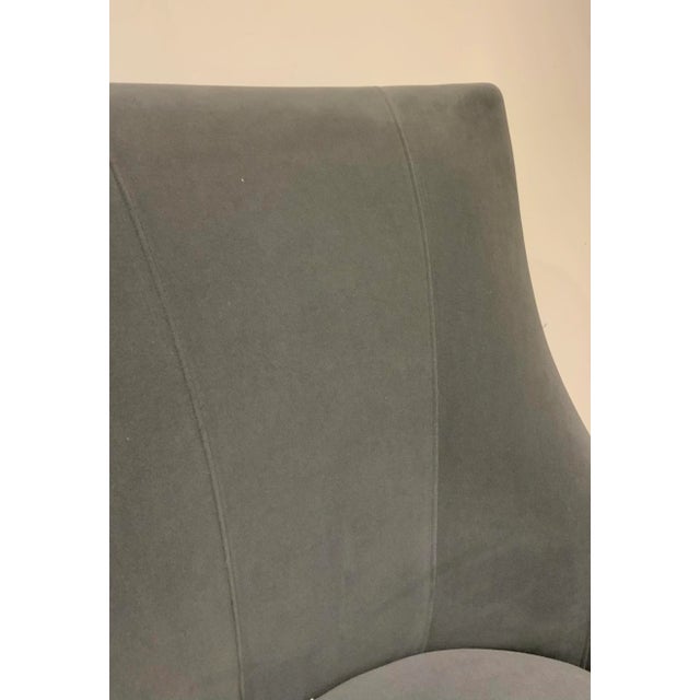 Caracole Caracole Couture Modern Custom Gray Velvet a La Carte Chairs Pair For Sale - Image 4 of 7