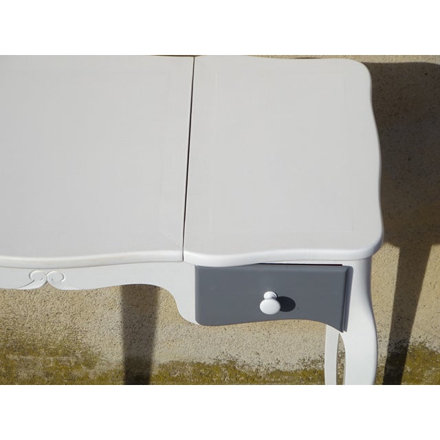 Small White and Gray Dressing Table For Sale - Image 18 of 18