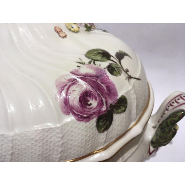 Meissen Porcelain Soup Bowl with Flower Decor, 1755 For Sale - Image 17 of 18