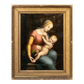 After Raphael "Orleans Madonna" Oil on Canvas For Sale