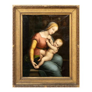 After Raphael "Orleans Madonna" Oil on Canvas