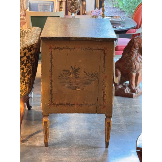 18th Century Italian Neoclassical Painted Chest For Sale - Image 9 of 13