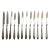 Silver Rib Model Fruit Knives, Netherlands, 1920s, Set of 12 For Sale