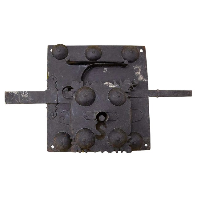 18th Century Lock in Sheet Steel, 1700s For Sale