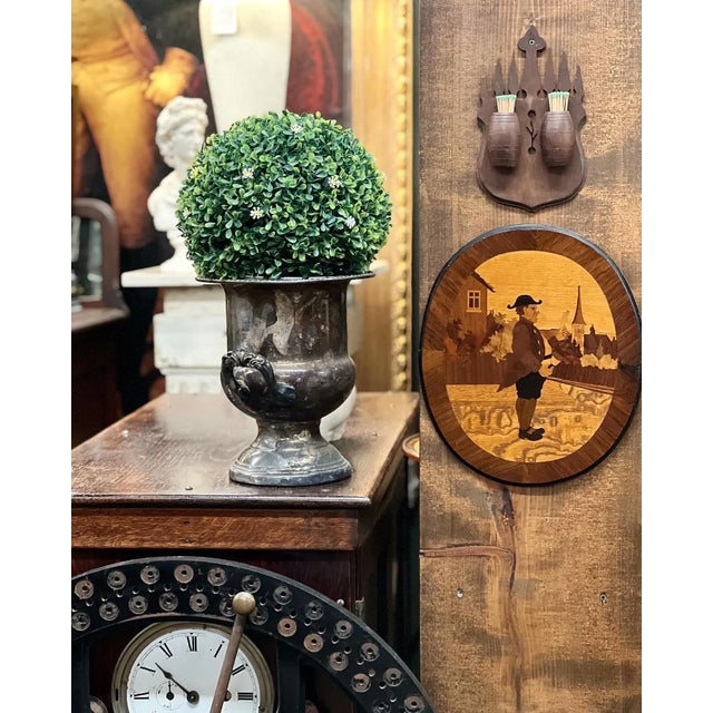 Wood Vintage 1960s Town Crier Intarsia Wood Art For Sale - Image 7 of 8