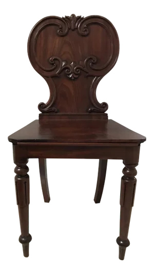 Early 19th Century William IV-Style English Hall Chair