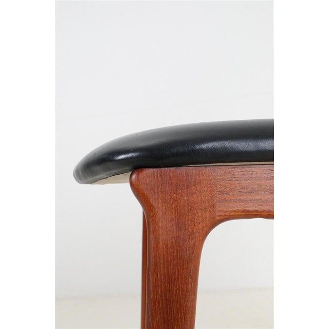 Danish 310 Teak Chair with Black Leather by Erik Buck for Aco Møbler, 1960s For Sale - Image 11 of 17