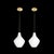 Pair of Mid-Century Hand-Blown Frosted Organic Murano Glass Pendant Chandeliers For Sale In New York - Image 6 of 13