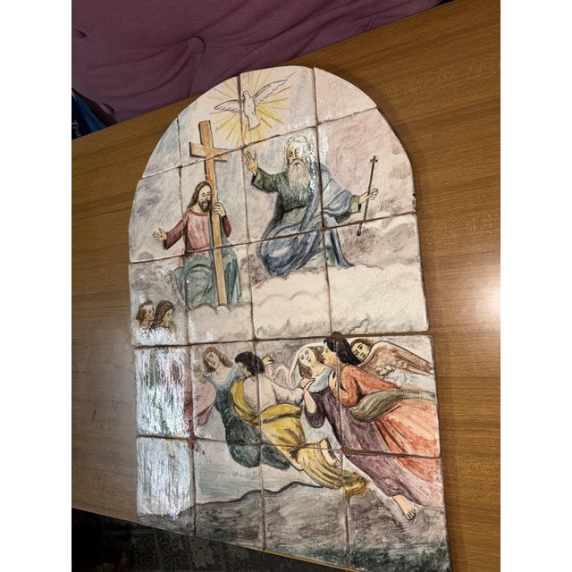 1950s Painting of the Holy Trinity, 1950, Ceramic For Sale - Image 5 of 14