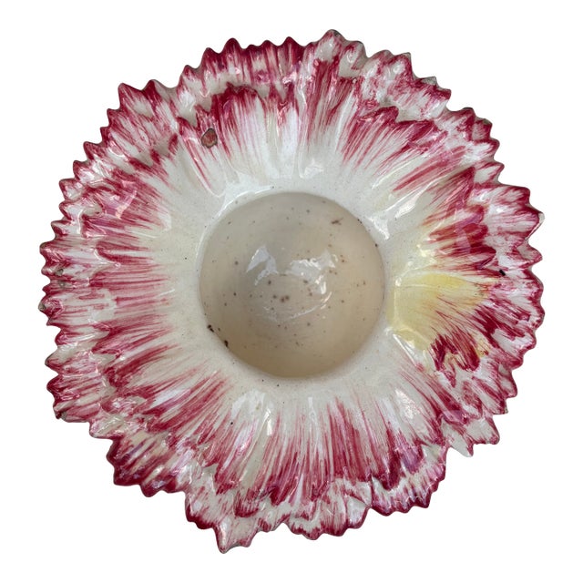 Small Majolica Daisy Cache Pot Delphin Massier, Circa 1890 For Sale