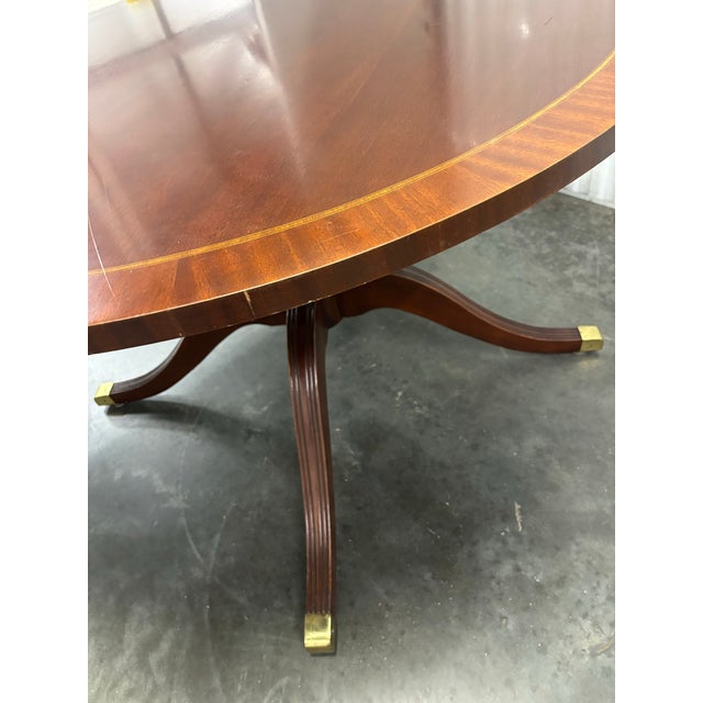 Councill Furniture Late 20th Century Mahogany Round Dining Table by Councill Furniture For Sale - Image 4 of 12