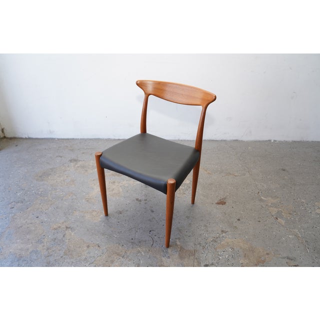 Mid-Century Modern 1950s 1, 2 or 3 Danish Modern Teak Dining Chairs by Arne Hovmand-Olsen for Mogens Kold — Restored For Sale - Image 3 of 12