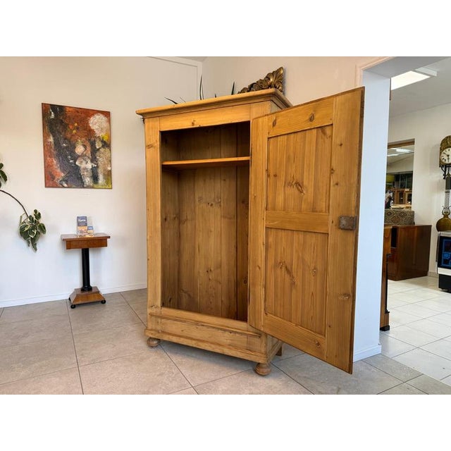 Antique Biedermeier Farmhouse Cabinet in Wood For Sale - Image 13 of 14