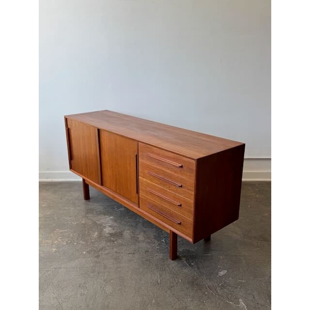 1970's Danish Modern Teak Credenza For Sale - Image 16 of 17